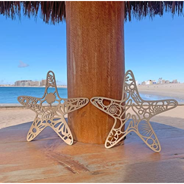 Birsppy Starfish Decor - Wooden Coastal Wall Art