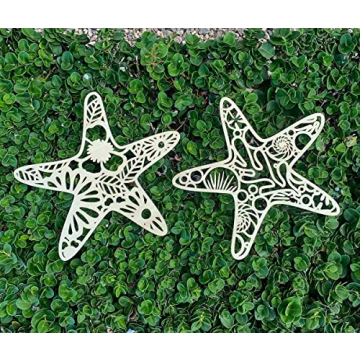 Birsppy Starfish Decor - Wooden Coastal Wall Art