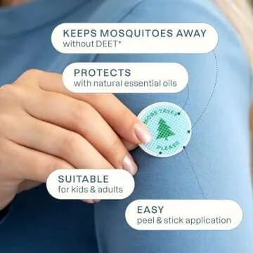 Cliganic Mosquito Repellent Stickers (90 Pack) - Camping Patches for Kids & Adults, Natural DEET-Fre...