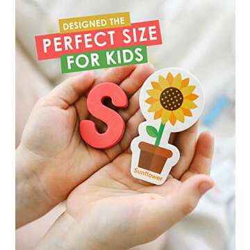 Curious Columbus Magnetic Objects and Letters. Set of 78 Foam Magnets Including 52 Pictures and 26 Uppercase Alphabet Magnets from A-Z. Educational Toy for Preschool Learning