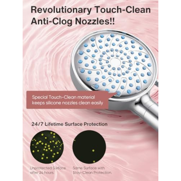 Heemli Filtered Shower Head with Handheld 7 Spray Modes