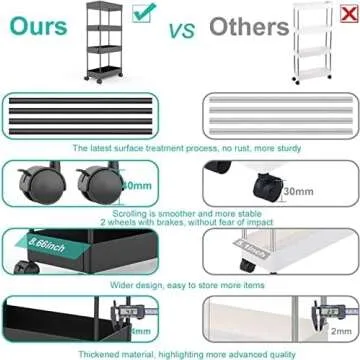 Aojia 4-Tier Under Sink Organizer with Sliding Drawers