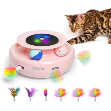 ORSDA Electronic Cat Toy 2-in-1 for Indoor Cats - Interactive Fun