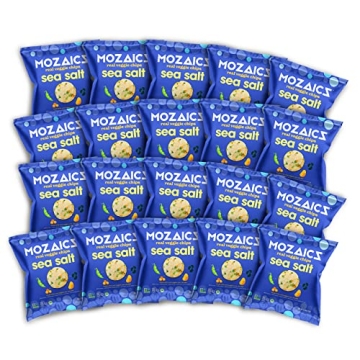 Mozaics Sea Salt Veggie Chips (20 Individual Snack Bags) | Healthy Snacks for Kids & Adults | Popped...