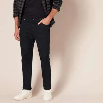Amazon Essentials Men's Skinny-Fit Stretch Jean, Black, 28W x 28L