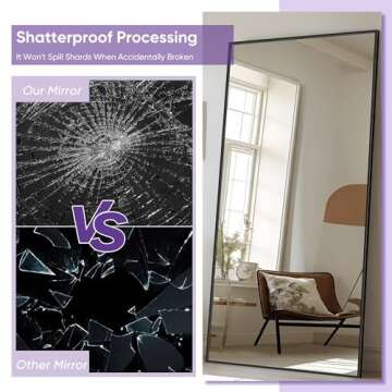 LadyNow Oversized Full Length Mirror for Home Decor