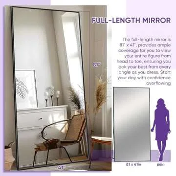 LadyNow Oversized Full Length Mirror for Home Decor