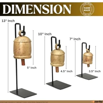 Rustic Carfar Harmony Bells Set of 3 for Chic Decor