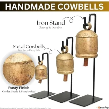 Rustic Carfar Harmony Bells Set of 3 for Chic Decor