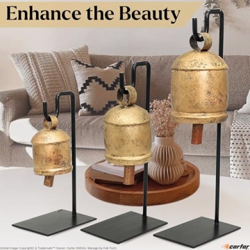 Rustic Carfar Harmony Bells Set of 3 for Chic Decor