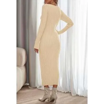 Stylish MEROKEETY Long Sleeve Sweater Dress for Women