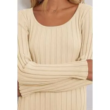 Stylish MEROKEETY Long Sleeve Sweater Dress for Women