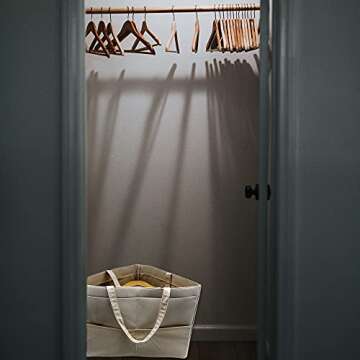 YiSeyruo Hanger Storage Bag for Adult Hanger: Hanger Triangle Bag for Closet Tidier Space Saving Hanger Storage Organizer Holder | Hanger Stacker Hamper for Wardrobes Laundry rooms