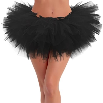 Stylish Black Tutu Skirt for Women - Ideal for Halloween & Parties
