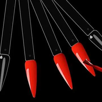200 Transparent Nail Display Sticks for Art and Practice