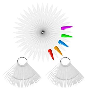 200 Transparent Nail Display Sticks for Art and Practice