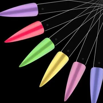 200 Transparent Nail Display Sticks for Art and Practice