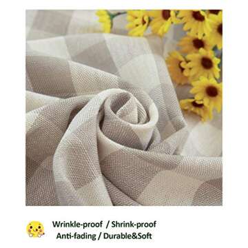 Midsummer Breeze Rustic Checkered Tablecloth - Perfect for Dining