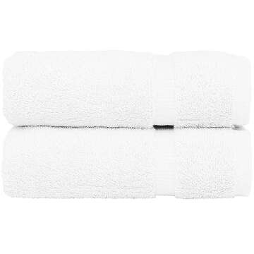 Monogrammed Hand Towel, Personalized Gift, 16 x 30 Inches - Set of 2 - Silver Embroidered Towel - Extra Absorbent 100% Turkish Cotton- Soft Terry Finish - For Bathroom, Kitchen and Spa- Script K White