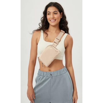 ODODOS Unisex Mini Belt Bag Adjustable Strap for Travel