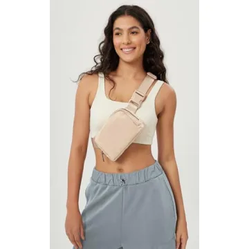 ODODOS Unisex Mini Belt Bag Adjustable Strap for Travel