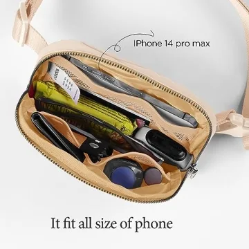 ODODOS Unisex Mini Belt Bag Adjustable Strap for Travel