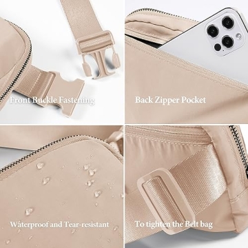 ODODOS Unisex Mini Belt Bag Adjustable Strap for Travel