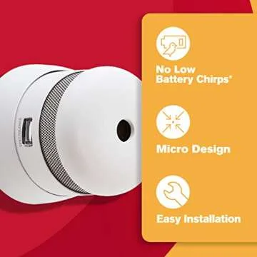 First Alert Photoelectric Smoke Detector | 10 Year Sealed Battery Backup, P1010