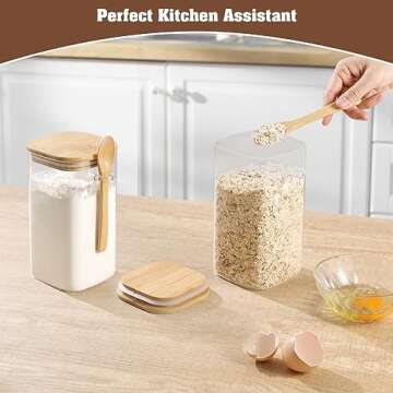 Premium Glass Storage Jar with Bamboo Lid - 40 Oz