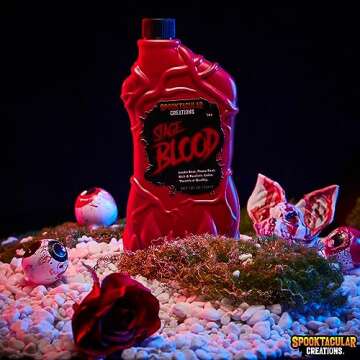 Spooktacular Creations 18 oz Fake Halloween Vampire Blood Bottle Fake Blood Stage Blood for Halloween Costume, Zombie, Vampire and Monster Makeup & Dress Up