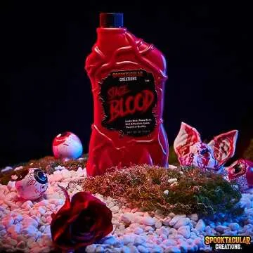 Spooktacular Creations 18 oz Fake Halloween Vampire Blood Bottle Fake Blood Stage Blood for Halloween Costume, Zombie, Vampire and Monster Makeup & Dress Up