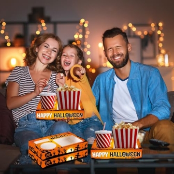 QOUBAI 32Pcs Halloween Snack Trays for Movie Nights