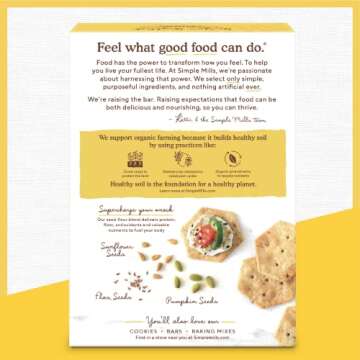 Simple Mills Organic Seed Crackers, Everything - Gluten Free, Vegan, Healthy Snacks, Paleo Friendly, 4.25 Ounce (Pack of 3)