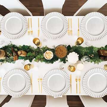 Elegant UOEKCS Antique White Charger Plates Set of 6