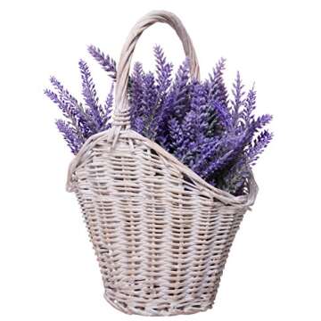 Red Co. White Willow Decorative Basket - 11 Inch Rustic Charm