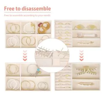 Cirhy Velvet Jewelry Organizer Set for Easy Storage