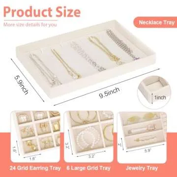 Cirhy Velvet Jewelry Organizer Set for Easy Storage