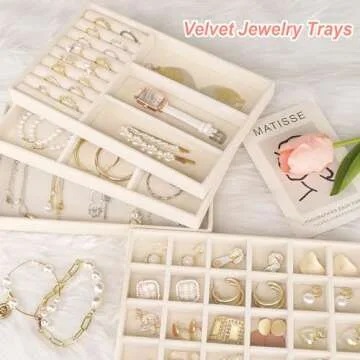Cirhy Velvet Jewelry Organizer Set for Easy Storage