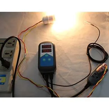 Inkbird ITC-306T Pre-Wired Electronic Heating Thermostat Temperature Controller and 24 Hours Digital Day & Night Cycle Timer Controller for Seed Germination Reptiles Hatching