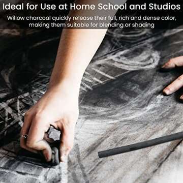 LOONENG Willow Charcoal Sticks for Artists and Kids