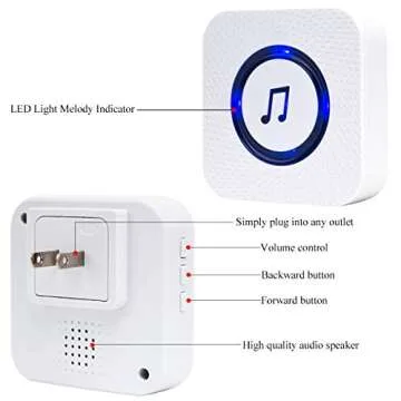 SanJie Door Chime, Door Open Contact Sensor Alarm with 500 FT Range,26 Chimes 5 Adjustable Volume for Business/Store/Home/Office When Entering 3 Sensors + 1 Receiver