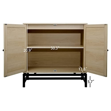Yoluckea Accent Storage Cabinet with Rattan Doors