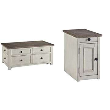 Ashley Bolanburg Lift Top Coffee & Chair Side Table Two-Tone