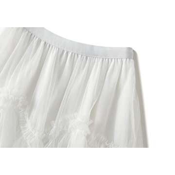 ebossy Tulle Skirt for Women – Elegant High Waist Design