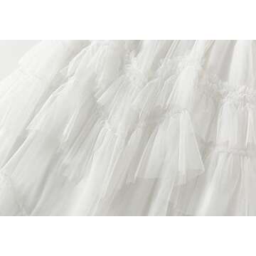 ebossy Tulle Skirt for Women – Elegant High Waist Design