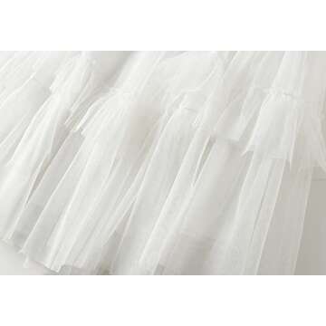 ebossy Tulle Skirt for Women – Elegant High Waist Design