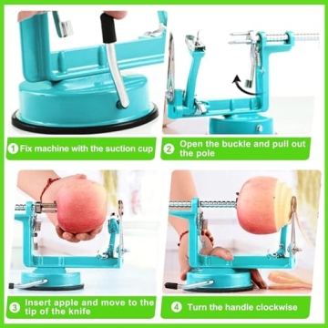 Durable Apple Peeler Corer with Suction Base