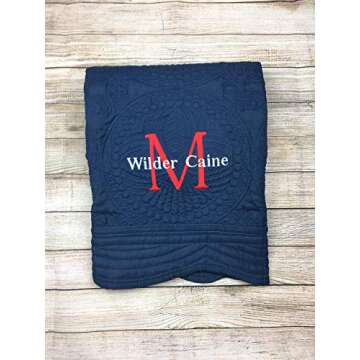 Personalized Baby Quilt Blankets Monogrammed Blankets for Kids baby blankets for girls embroidered baby gifts soft for toddler girl or boy Crib size