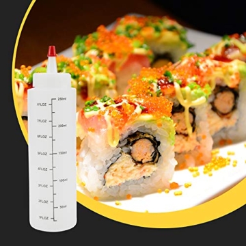 Foraineam 12-Pack 8 oz. Squeeze Bottles for Cooking & Crafting