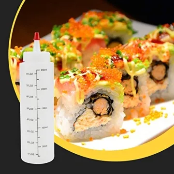 Foraineam 12-Pack 8 oz. Squeeze Bottles for Cooking & Crafting